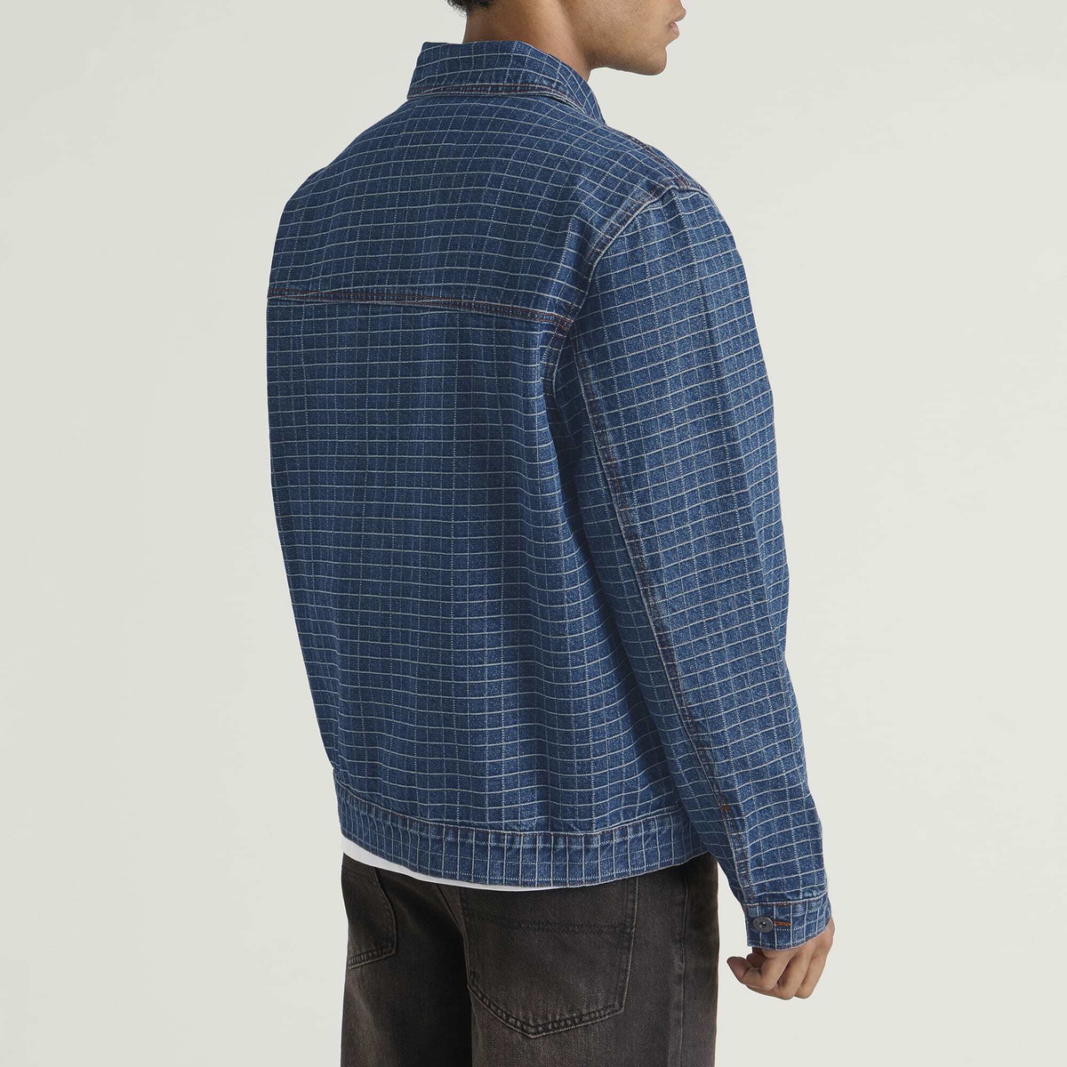 Butter Goods Men's Grid Denim Jacket in Indigo