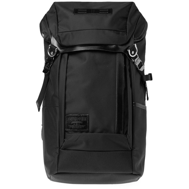 Photo: Master-Piece Potential Leather Trim Backpack Black