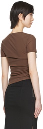 Helmut Lang SSENSE Exclusive Brown Reversible T-Shirt