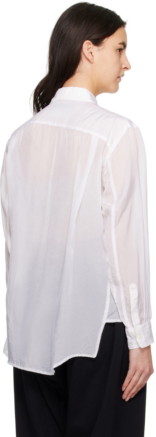 Black Comme des Garçons White Asymmetric Shirt