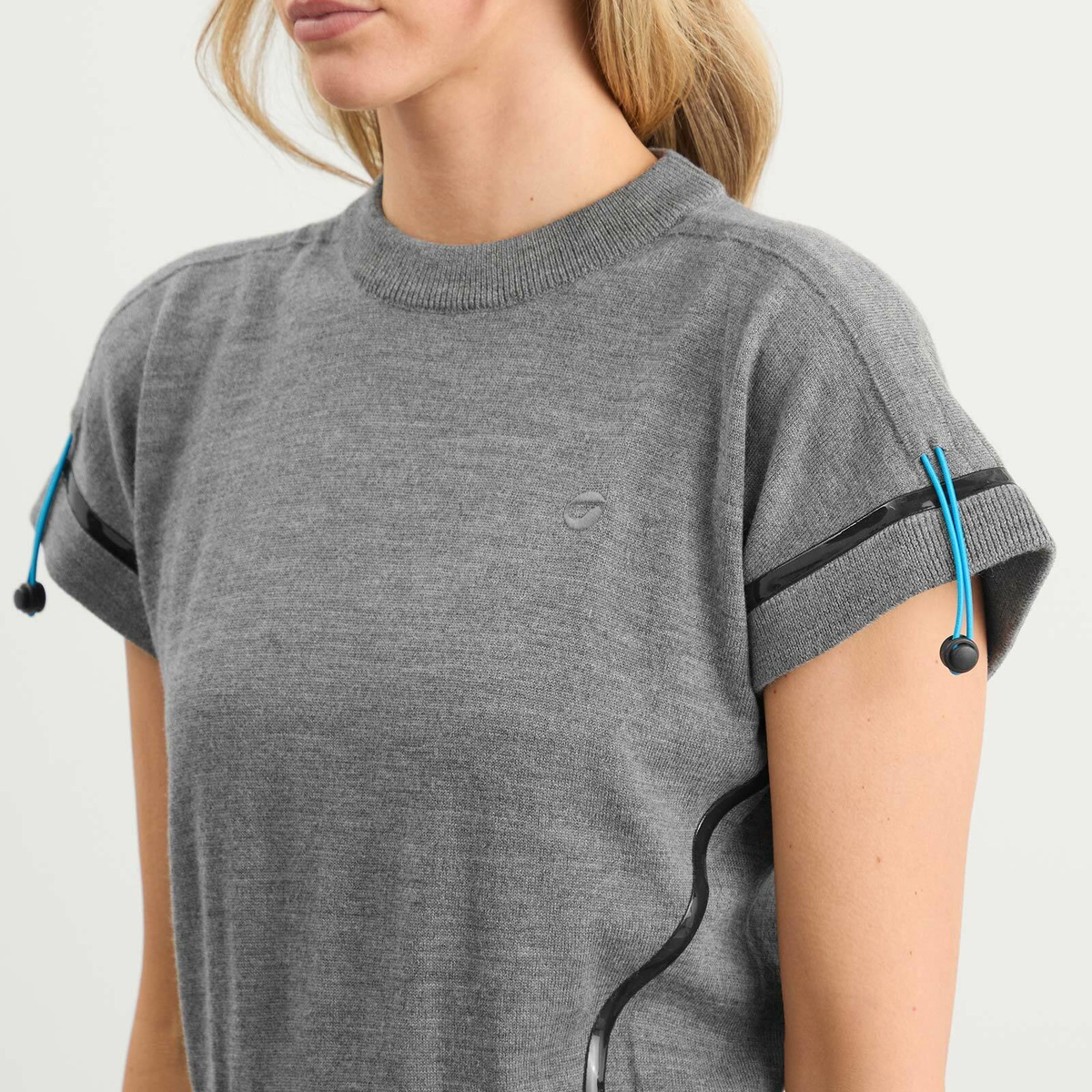 Coperni Women's Tech Merino Polo in Grey