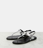 Isabel Marant Nya metallic leather thong sandals