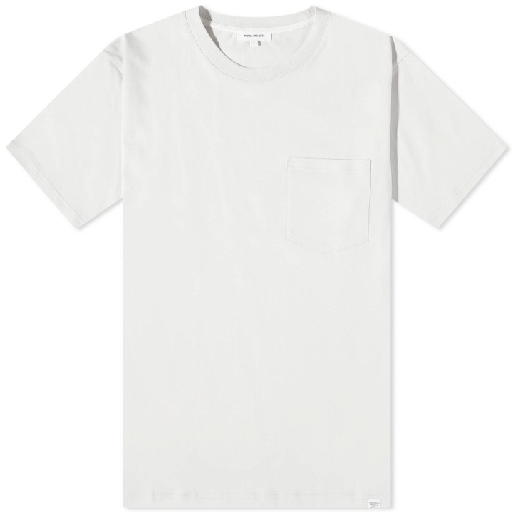 Photo: Norse Projects Men's Johannes Standard Pocket T-Shirt in Marble White
