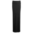 Joah Brown Women's Foldover Maxi Skirt in Black
