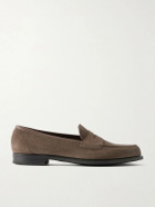 Edward Green - Pimlico Suede Penny Loafers - Brown