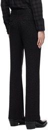 Ernest W. Baker Black Cheetah Trousers