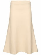 JIL SANDER Boiled Wool Midi Skirt