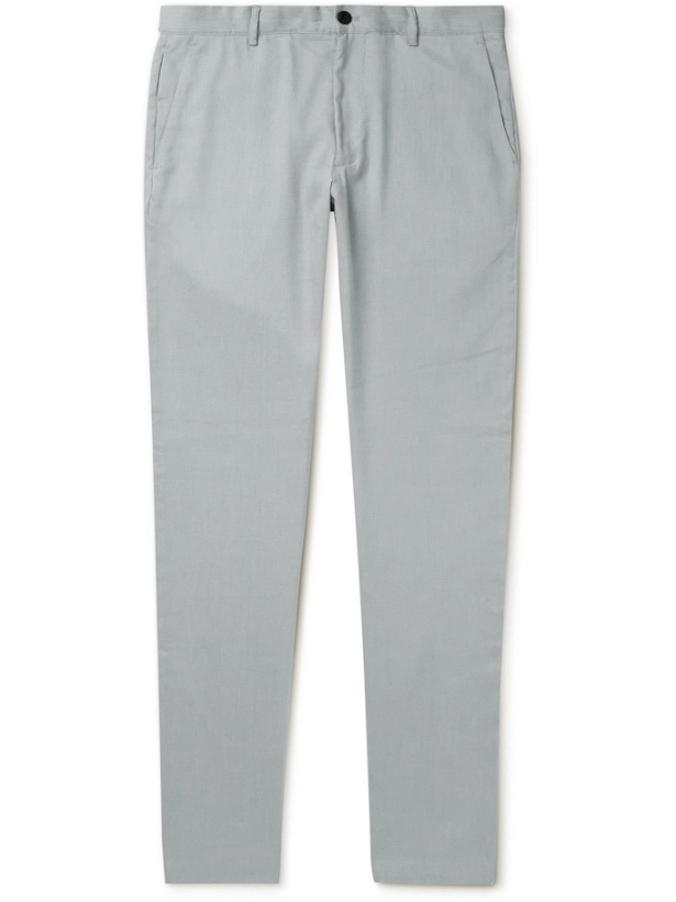 Photo: Club Monaco - Connor Slim-Fit Tapered Linen-Blend Trousers - Gray