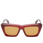 Off-White Sunglasses Women's Off-White Hampton Sunglasses in Burgundy/Camel 