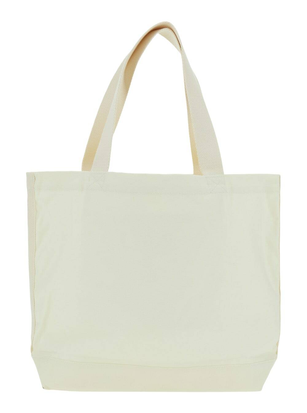Maison Kitsuné White Shopper With Maxi Logo Lettering On The Front In Cotton Man