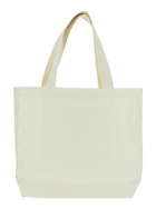 Maison Kitsuné White Shopper With Maxi Logo Lettering On The Front In Cotton Man