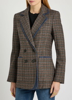 Veronica Beard Hedi Dickey Layered Tweed Blazer Charcoal