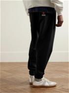 KENZO - Boke Flower Tapered Logo-Embroidered Cotton-Jersey Sweatpants - Black