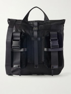 Master-Piece - Helmet Suede and Leather-Trimmed Shell Messenger Bag