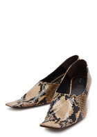 Khaite Marlene 50 Snake-effect Leather Pumps