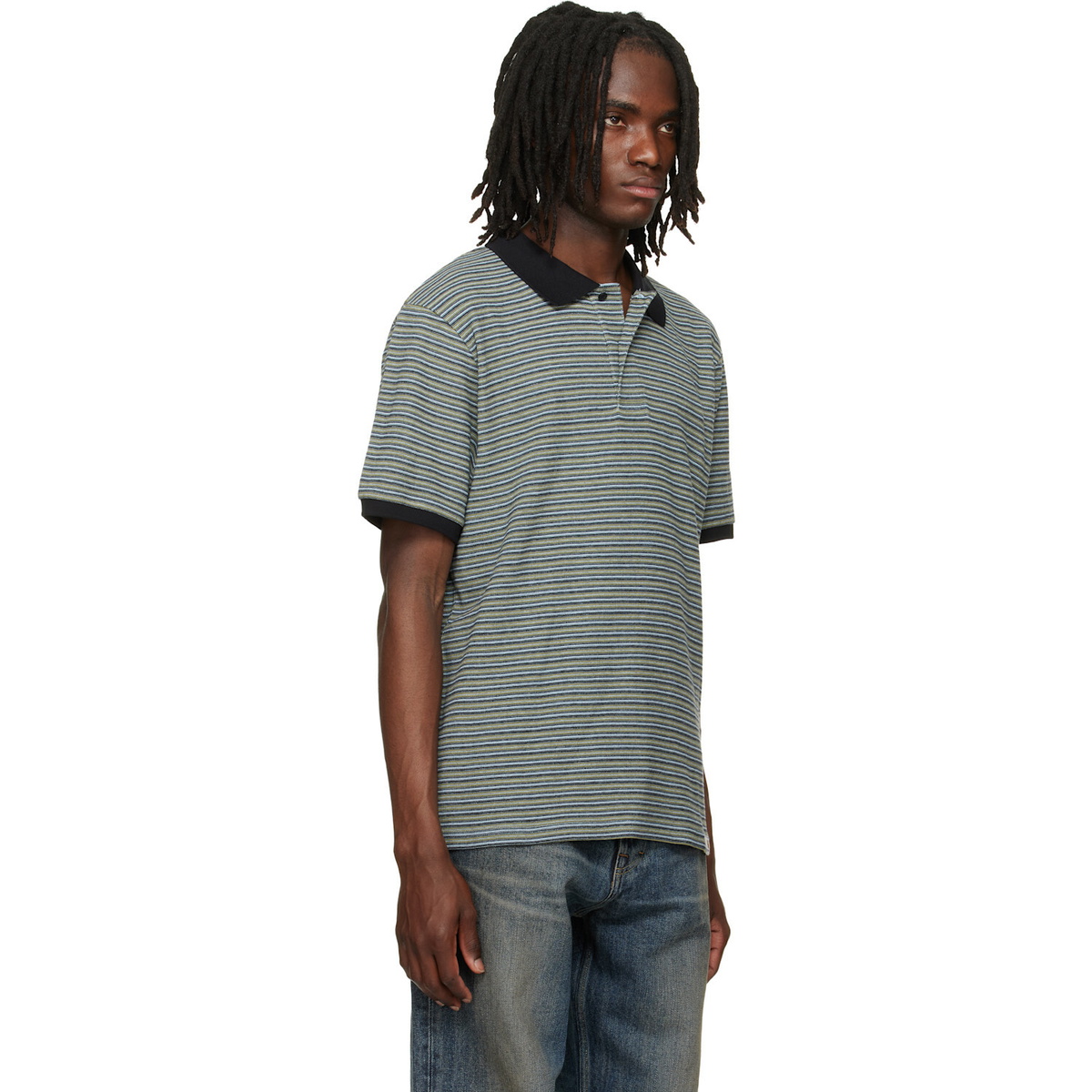 Carhartt Work In Progress Navy & Green Dion Polo