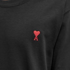AMI Paris Men's Long Sleeve Small A Heart T-Shirt in Black