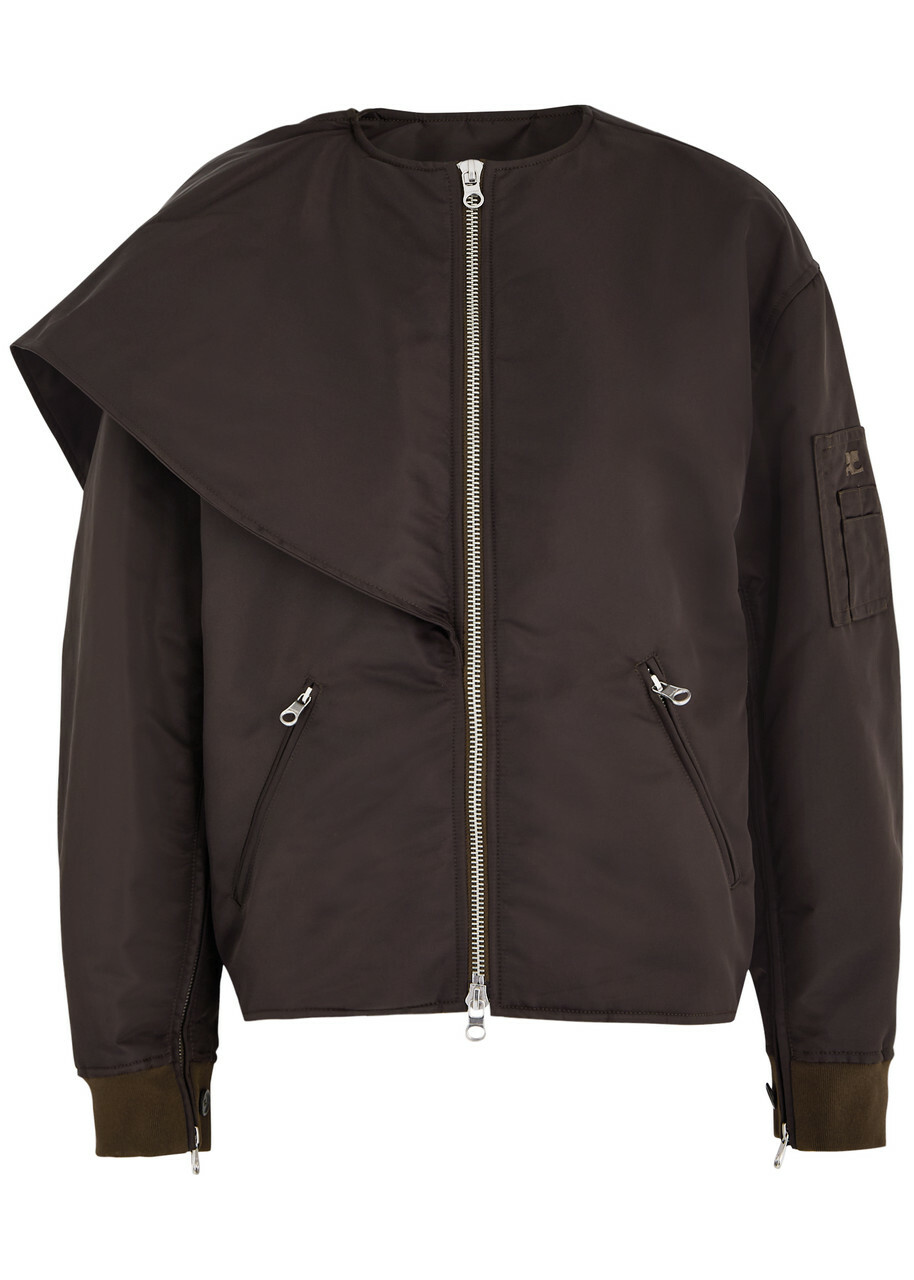 ブルゾン Courreges Bow Neck Bomber Jacket Courrèges Brown Bow Collar Bomber Jacket Courreges