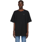 Off-White Black and Silver Oversized Unfinished T-Shirt