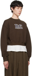 Recto Brown Embroidered-Logo Sweatshirt