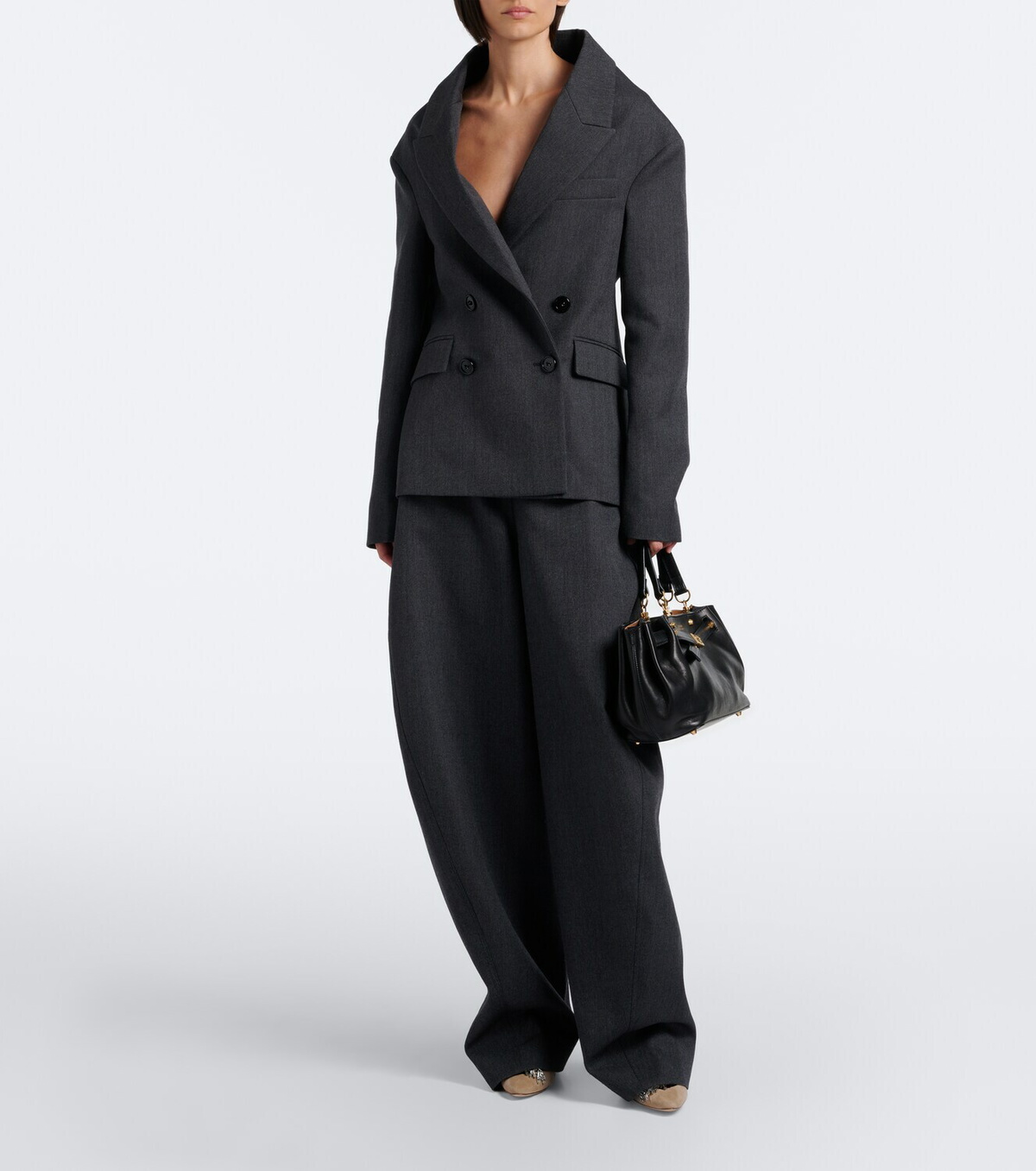 Balenciaga Fan Small leather top-handle bag