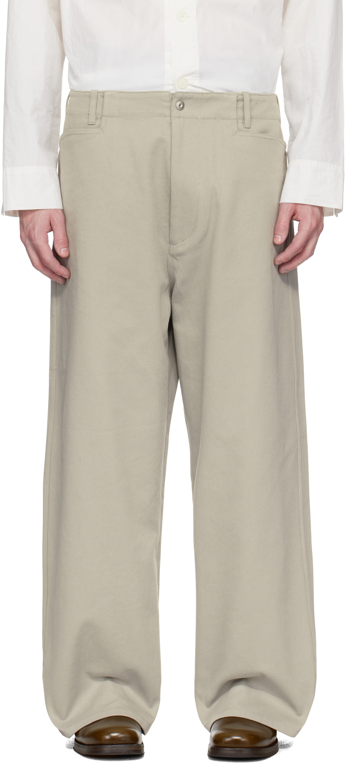 Omar Afridi Brown Panelled Bontan Cargo Pants Omar Afridi