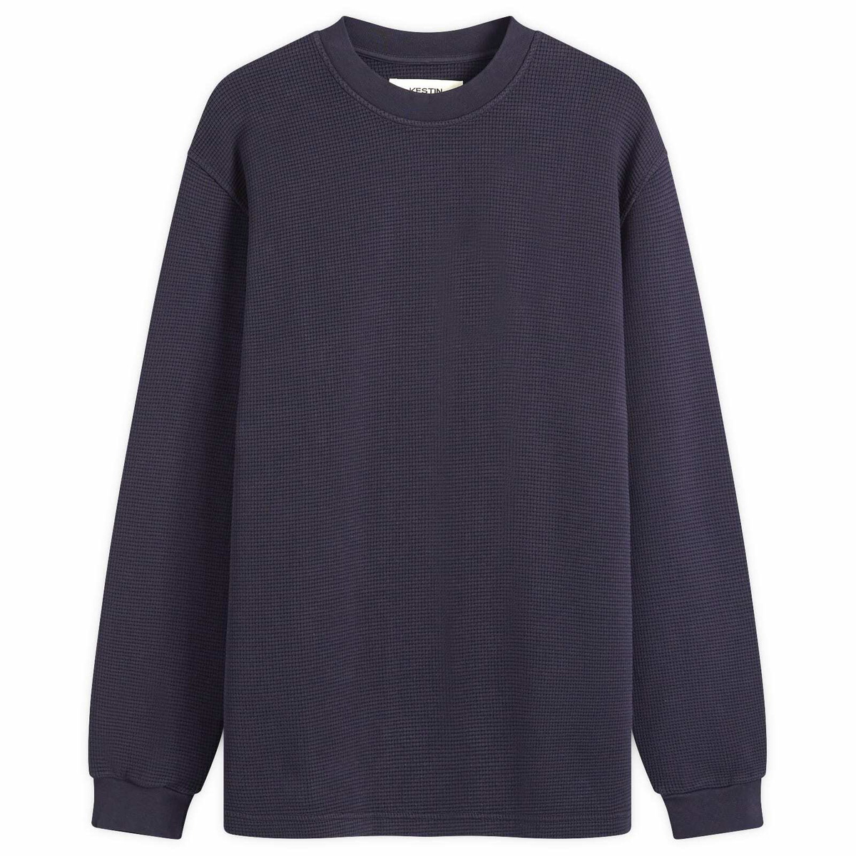 Kestin Men's Humbie Waffle Sweatshirt in Navy