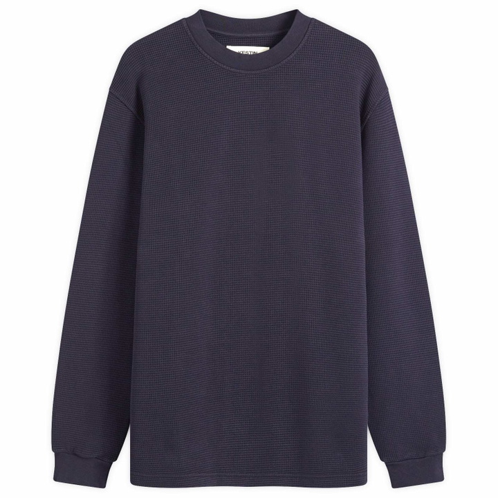 Photo: Kestin Men's Humbie Waffle Sweatshirt in Navy