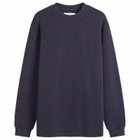 Kestin Men's Humbie Waffle Sweatshirt in Navy