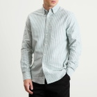 Portuguese Flannel Men's Belavista Stripe Button Down Oxford Shirt in White/Blue