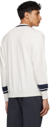 DOPPIAA White & Navy Aartaserse Sweater