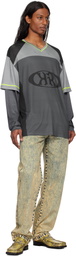 KUSIKOHC Gray Baseball Long Sleeve T-shirt