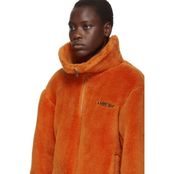 Ambush Orange Wool Fleece Jacket Ambush