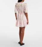 Rixo Dove embroidered cotton voile minidress