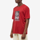 PACCBET Men's Photo Print T-Shirt in Dark Red