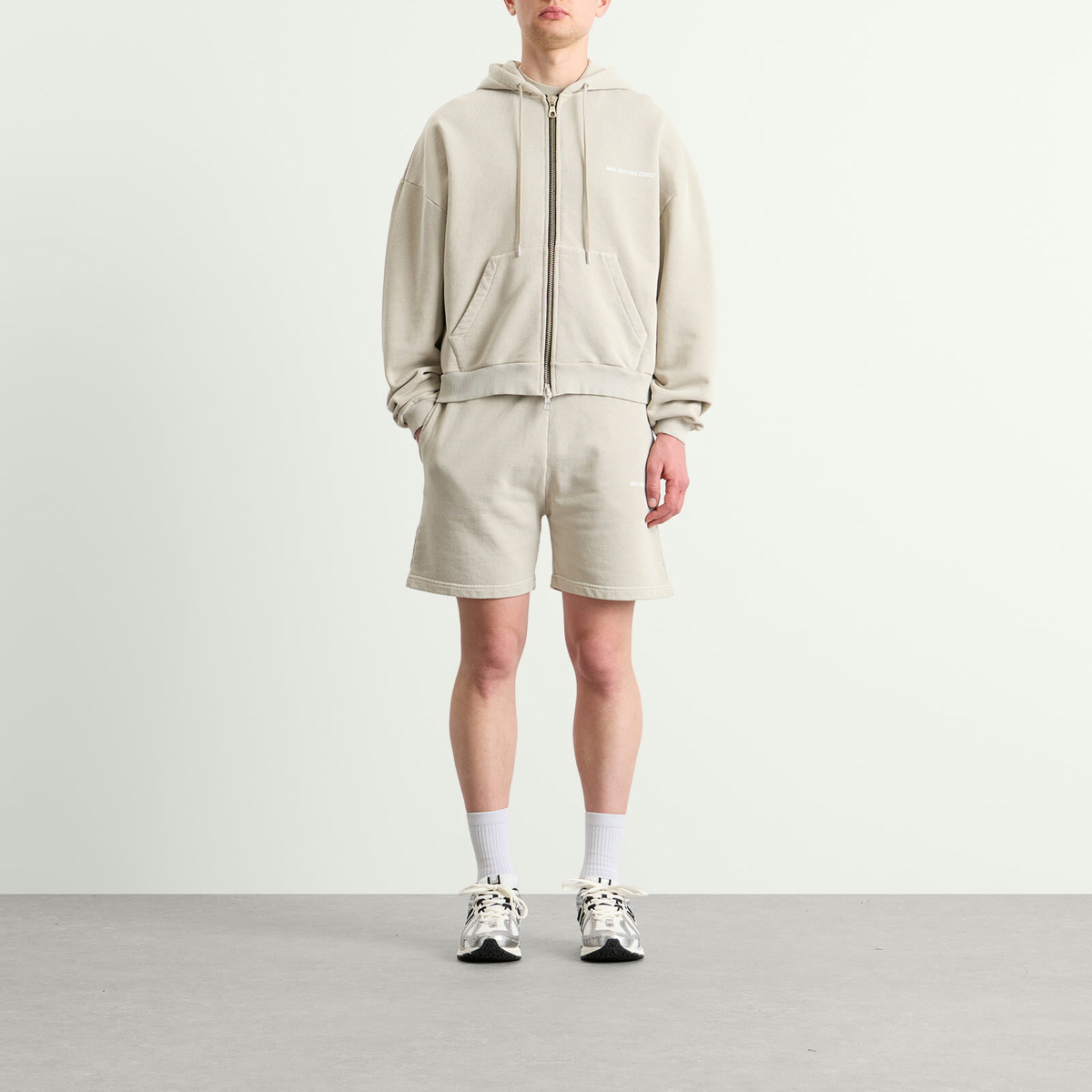 MKI Men's Uniform Zip Hoodie in Pigment Cement