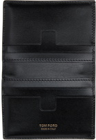 TOM FORD Black Printed Python Folding Card Holder