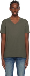 TOM FORD Khaki V-Neck T-Shirt