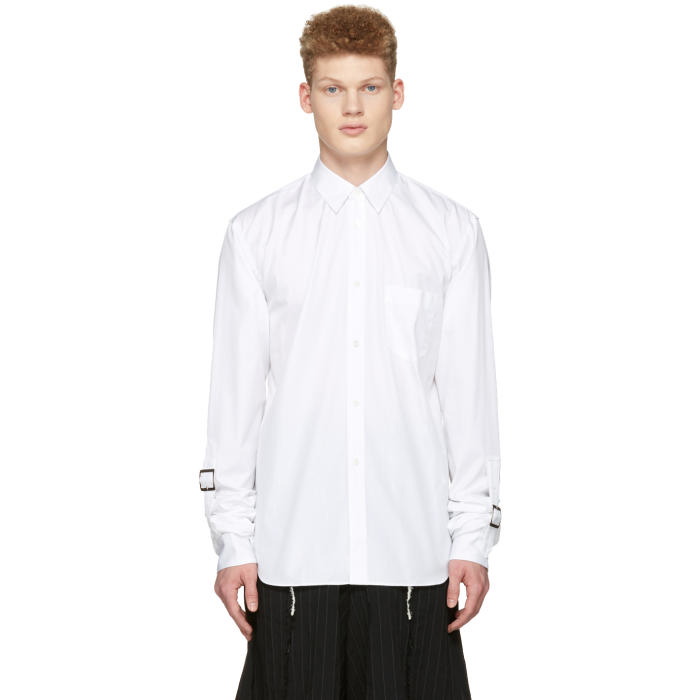 Photo: Comme des GarÃ§ons Shirt White Adjustable Sleeves Shirt