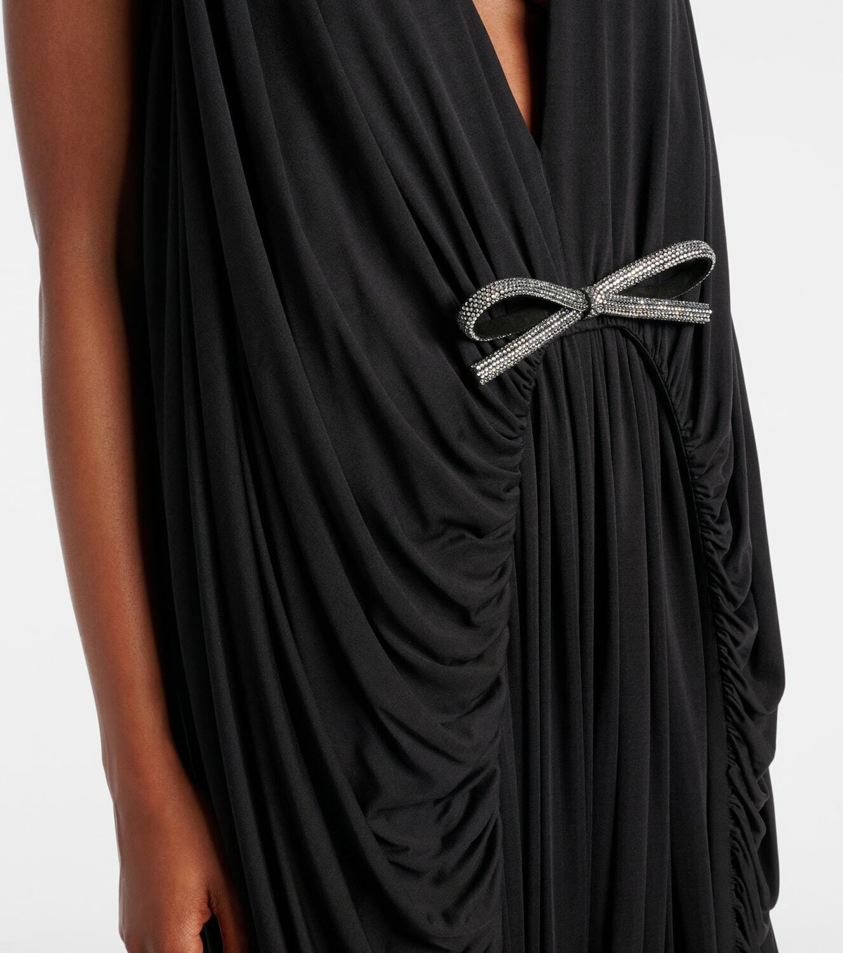 Loewe Embellished draped silk gown