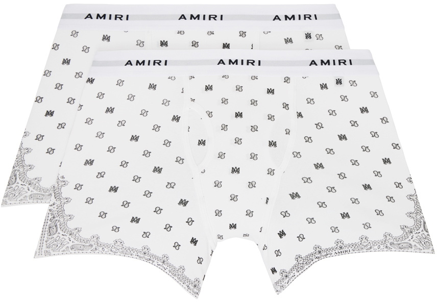 AMIRI Two-Pack White MA Paisley Boxer Briefs