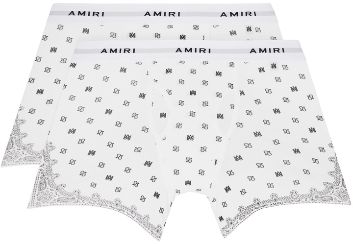Photo: AMIRI Two-Pack White MA Paisley Boxer Briefs
