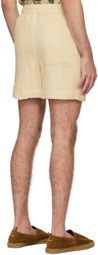 HARAGO Off-White Drawstring Shorts