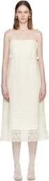 Valentino Off-White Linen Midi Dress