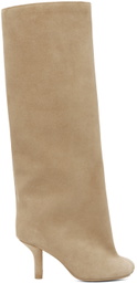 MM6 Maison Margiela Beige Anatomic Slip-On Suede Boots
