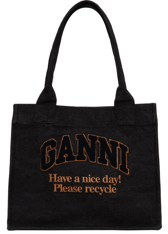 Photo: GANNI Black Denim Large Tote