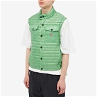 Moncler Grenoble Men's Padded Ripstop Vest in Green
