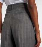 Ganni Pinstripe wrap shorts