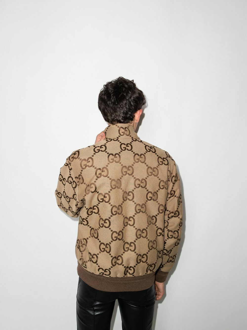 ブルゾン Gucci Supreme Gg Fabric Jacket Gucci Brown GG Supreme Bomber Jacket Gucci