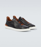 Zegna Triple Stitch leather sneakers